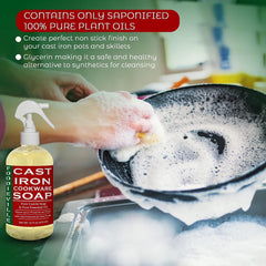 Cast Iron Soap for Cleaning Cast Iron Cookware by Foodieville.