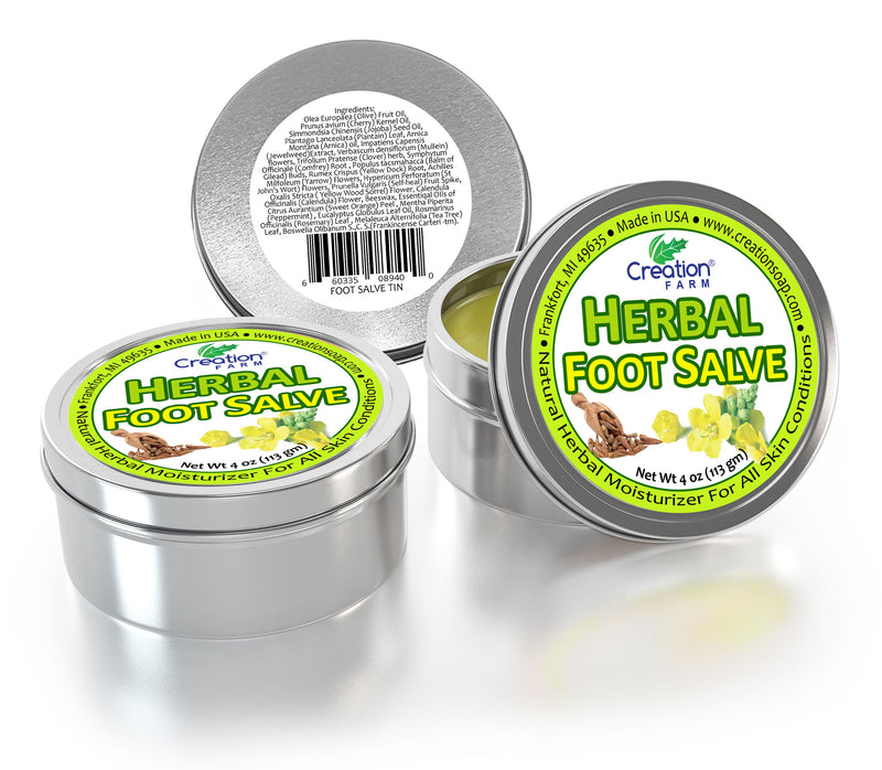 Foot Salve - Herbal Foot Salve - Foot Balm - Balsamo de Pies de Hierbas - Creation Pharm