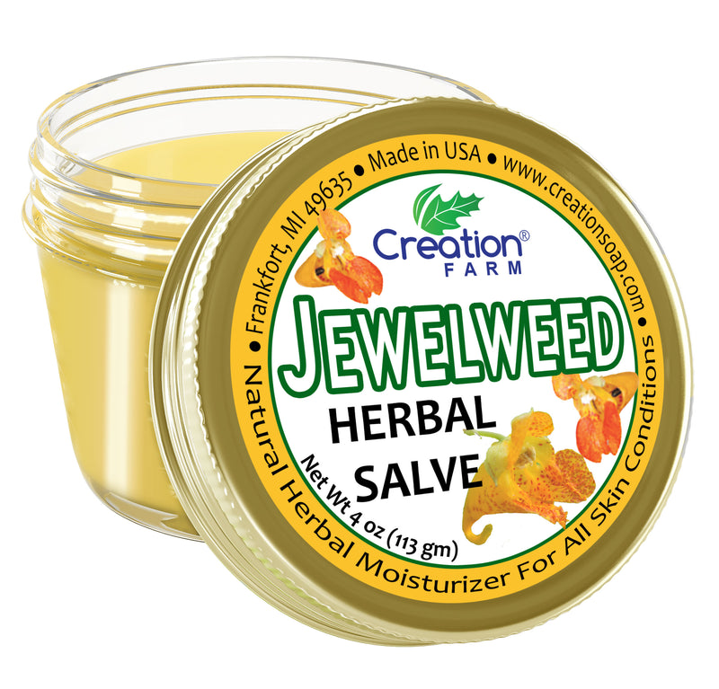 Jewelweed Herbal Salve - Herbal Jewelweed for poison ivy summer skin comfort itchy sting - Creation Pharm