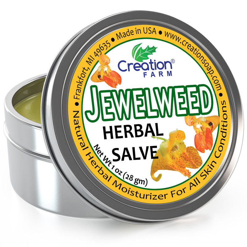 Jewelweed Herbal Salve - Herbal Jewelweed for poison ivy summer skin comfort itchy sting - Creation Pharm