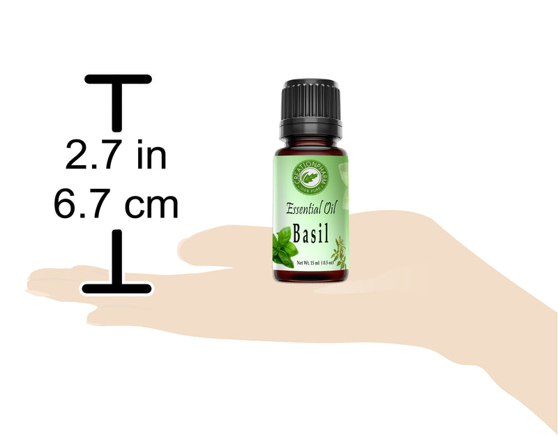 Basil Essential Oil 100% Pure- Albahaca Aceite Esencial - Aceite de Albahaca - Creation Pharm