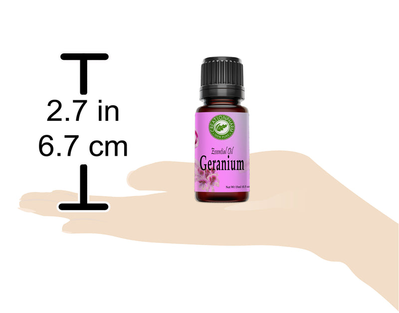 Geranium Essential Oil - 100% Pure - Creation Pharm - Aceite esencial de geranio - Creation Pharm