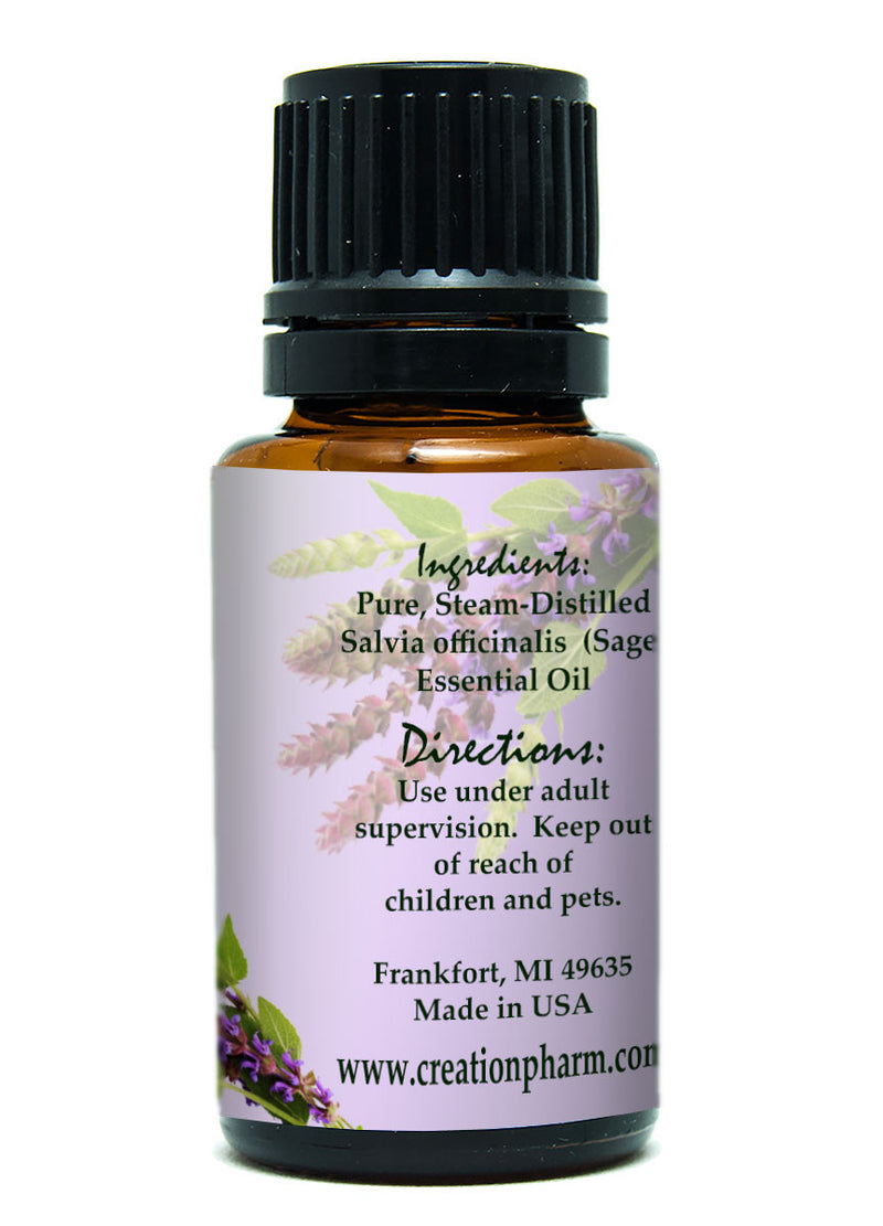 Sage Essential Oil 100% Pure - Creation Pharm