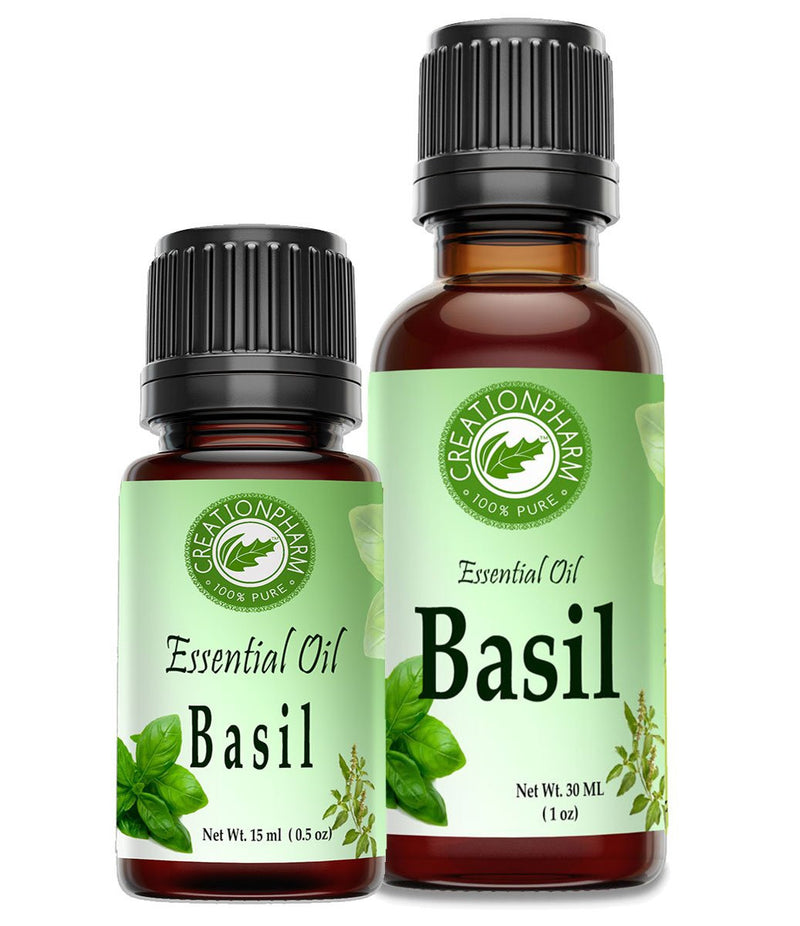 Basil Essential Oil 100% Pure- Albahaca Aceite Esencial - Aceite de Albahaca - Creation Pharm