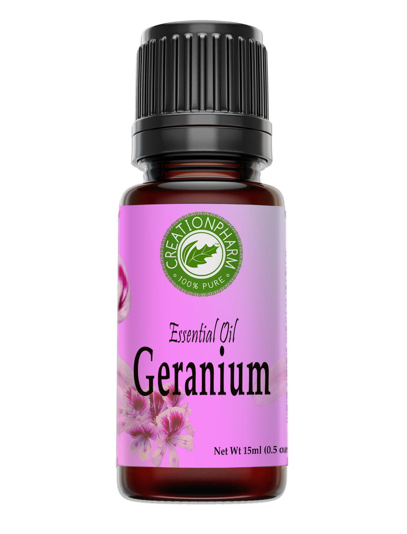 Geranium Essential Oil - 100% Pure - Creation Pharm - Aceite esencial de geranio - Creation Pharm